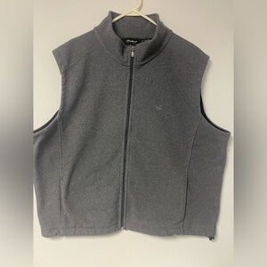 Eddie Bauer Fleece Zip Up Vest mens Size XXL gray
